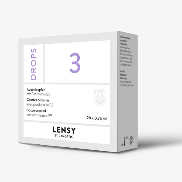 Lensy Drops 3, 20x0.35ml - Lensy by Dynoptic - Optiker - Optiker Schweiz - Kontaktlinsen - Linsenmittel - Pflegemittel - Kontaktlinsenmittel - Tageskontaktlinsen - Monatskontaktlinsen - Sphärische Kontaktlinsen - Torische Kontaktlinsen - Silikon-Hydrogel Kontaktlinsen - Augentropfen - weiche Kontaktlinsen - harte Kontaktlinsen - Opticiens - Opticiens Suisse - Lentilles de contact - Produits de soin - Lentilles de contact journalières - Lentilles de contact mensuelles - Lentilles de contact sphériques - Lentilles de contact toriques - Lentilles de contact Multifocales - Lentilles de contact en silicone hydrogel - Gouttes ophtalmiques - Lentilles de contact souples - Lentilles de contact rigides - Ottico - Ottico Svizzera - Lenti a contatto - Prodotti per la cura - Lenti a contatto giornaliere - Lenti a contatto mensili - Lenti a contatto sferiche - Lenti a contatto toriche - Lenti a contatto multifocali - Lenti a contatto in silicone idrogel - Collirio - Lenti a contatto morbide - Lenti a contatto rigide