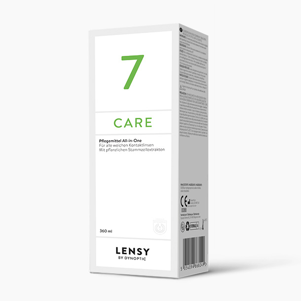 Lensy Care 7, 360ml - Lensy by Dynoptic - Optiker - Optiker Schweiz - Kontaktlinsen - Linsenmittel - Pflegemittel - Kontaktlinsenmittel - Tageskontaktlinsen - Monatskontaktlinsen - Sphärische Kontaktlinsen - Torische Kontaktlinsen - Silikon-Hydrogel Kontaktlinsen - Augentropfen - weiche Kontaktlinsen - harte Kontaktlinsen - Opticiens - Opticiens Suisse - Lentilles de contact - Produits de soin - Lentilles de contact journalières - Lentilles de contact mensuelles - Lentilles de contact sphériques - Lentilles de contact toriques - Lentilles de contact Multifocales - Lentilles de contact en silicone hydrogel - Gouttes ophtalmiques - Lentilles de contact souples - Lentilles de contact rigides - Ottico - Ottico Svizzera - Lenti a contatto - Prodotti per la cura - Lenti a contatto giornaliere - Lenti a contatto mensili - Lenti a contatto sferiche - Lenti a contatto toriche - Lenti a contatto multifocali - Lenti a contatto in silicone idrogel - Collirio - Lenti a contatto morbide - Lenti a contatto rigide