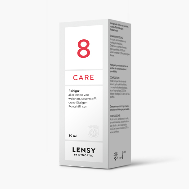 Lensy Care 8, 30ml - Lensy by Dynoptic - Optiker - Optiker Schweiz - Kontaktlinsen - Linsenmittel - Pflegemittel - Kontaktlinsenmittel - Tageskontaktlinsen - Monatskontaktlinsen - Sphärische Kontaktlinsen - Torische Kontaktlinsen - Silikon-Hydrogel Kontaktlinsen - Augentropfen - weiche Kontaktlinsen - harte Kontaktlinsen - Opticiens - Opticiens Suisse - Lentilles de contact - Produits de soin - Lentilles de contact journalières - Lentilles de contact mensuelles - Lentilles de contact sphériques - Lentilles de contact toriques - Lentilles de contact Multifocales - Lentilles de contact en silicone hydrogel - Gouttes ophtalmiques - Lentilles de contact souples - Lentilles de contact rigides - Ottico - Ottico Svizzera - Lenti a contatto - Prodotti per la cura - Lenti a contatto giornaliere - Lenti a contatto mensili - Lenti a contatto sferiche - Lenti a contatto toriche - Lenti a contatto multifocali - Lenti a contatto in silicone idrogel - Collirio - Lenti a contatto morbide - Lenti a contatto rigide